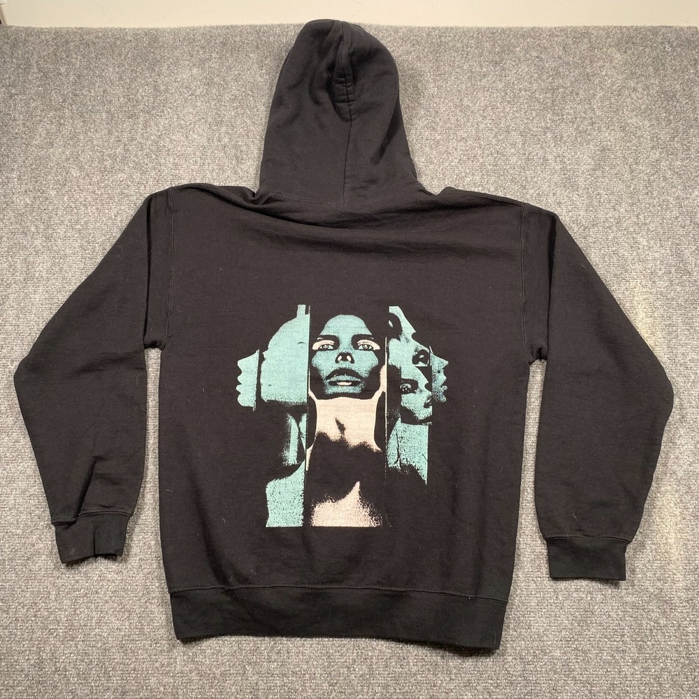 John Summit Men's Medium Pullover Hoodie Black Human Used Gildan